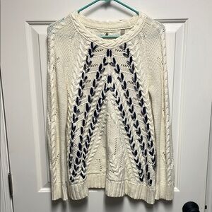 Anthropologie cable knit sweater